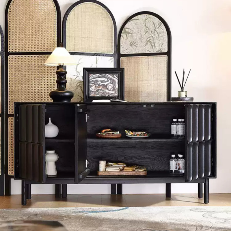 Large Capacity Black Sideboard