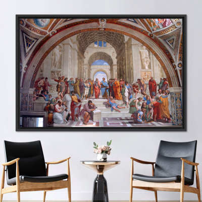 "Socrates and Aristotle", reproduction de peinture à l'huile sur toile par Raffaello Sanzio pour Décoration murale