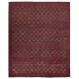 Hand-Knotted High-Quality Burgundy and Brown Area Rug