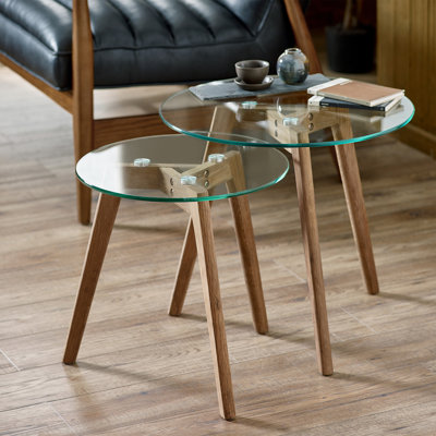 Darienzo Glass Top Nesting Tables