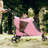 Foldable Pet Stroller for Small & Medium Dogs and Cats 3-Wheel Dog Stroller with 9 Angles Adjustable Handlebar -93312227