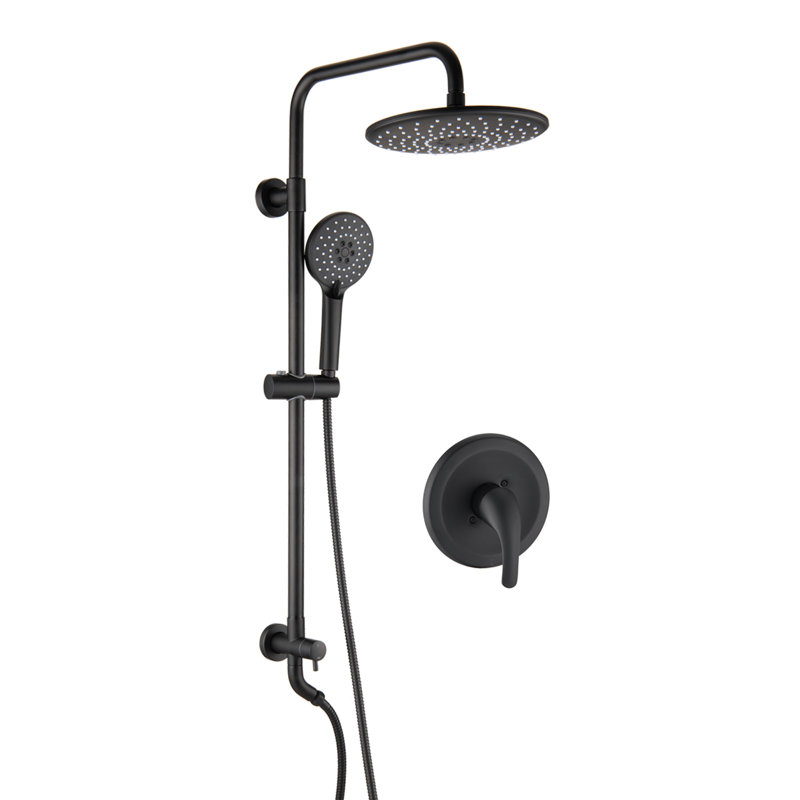 Système de douche moderne, pomme de douche à jet de pluie avec douchette, ensemble de robinet de douche