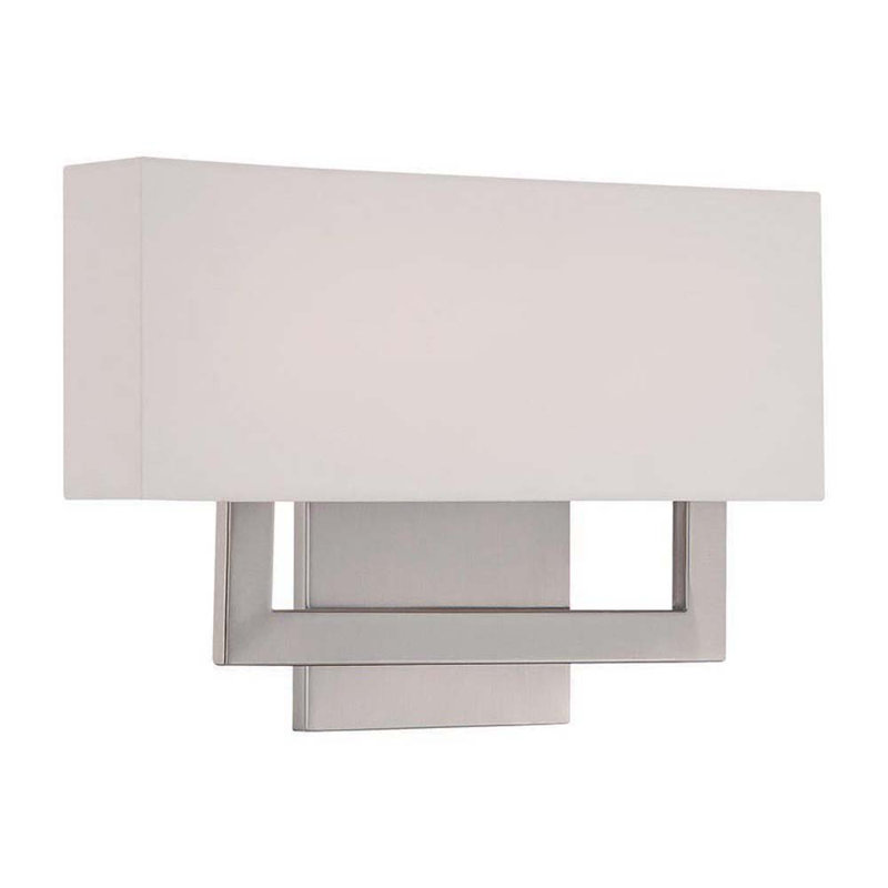 Manhattan 1 - Light Flush Mounted Sconce, Brushed Nickel