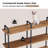 47'' W Freestanding Wood Bookshelf with Metal Frame, Large Open Shelves for Storage-88236084