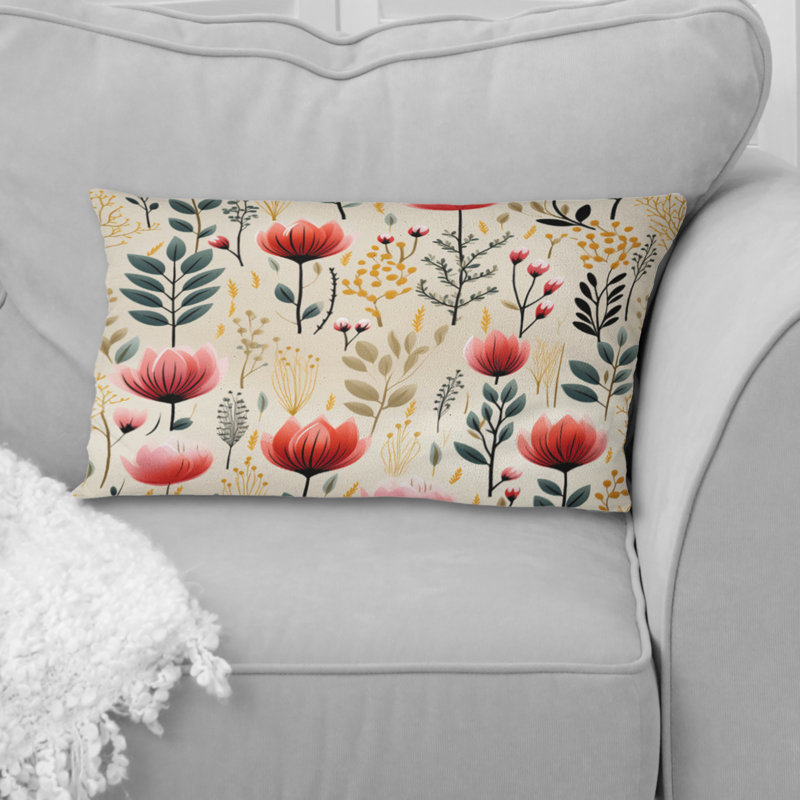 Motif floral Artistic Essence IX - Coussin imprimé floral