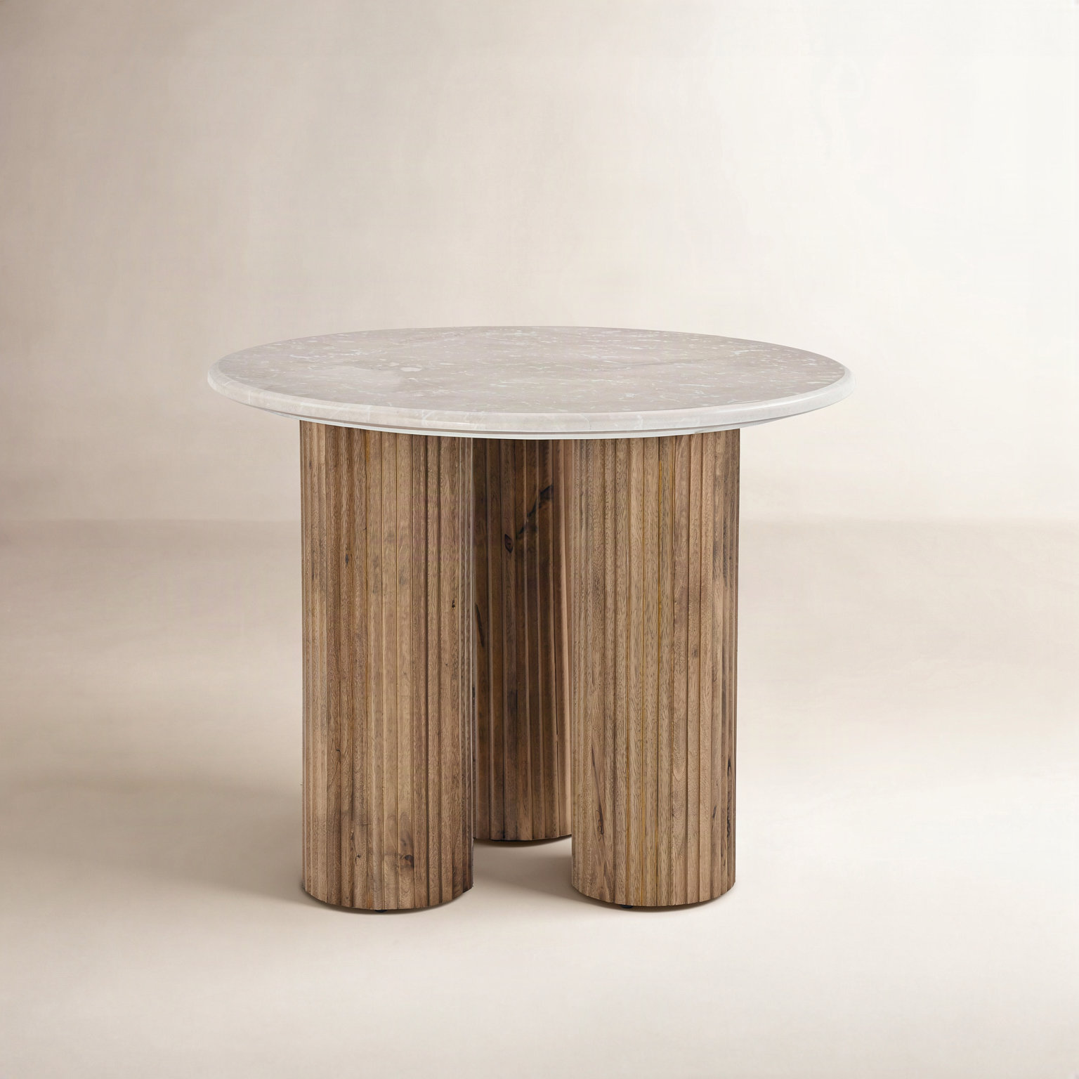 Dewy 20" Genuine Marble End Table
