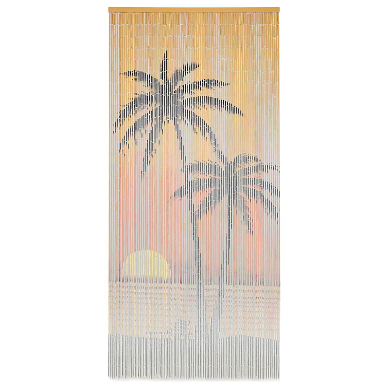 vidaXL Insect Door Curtain Bamboo 35.4"x78.7", Palm Tree, 35.43" W x 78.74" L
