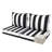 19 x 19 In Patio Furniture Cushions set of 2, Fade Resistant Outdoor Seat Cushions witj 4 pairs of Ties, Deep Seat Cushion for Seat Patio Chairs, Rattan Furniture, Wicker Seating, outdoor Adirondack Chair,Black White Stripes-123052609-123052622