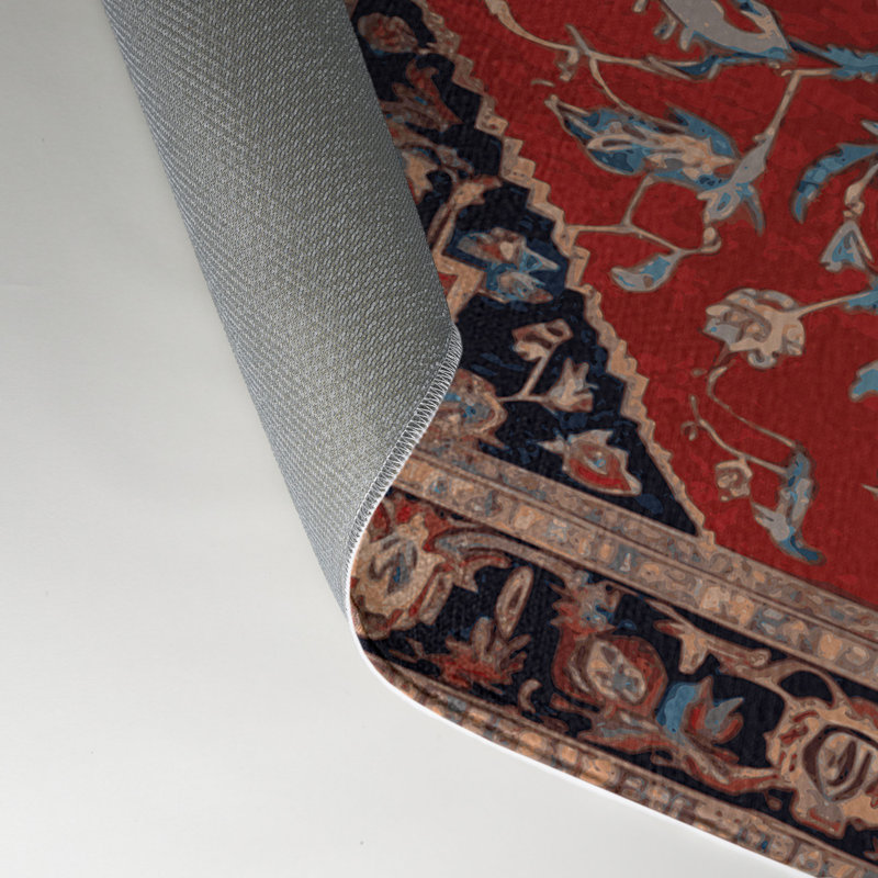 Tapis d'intérieur et d'extérieur brun Persian, Rectangle 5 pi x 7 pi