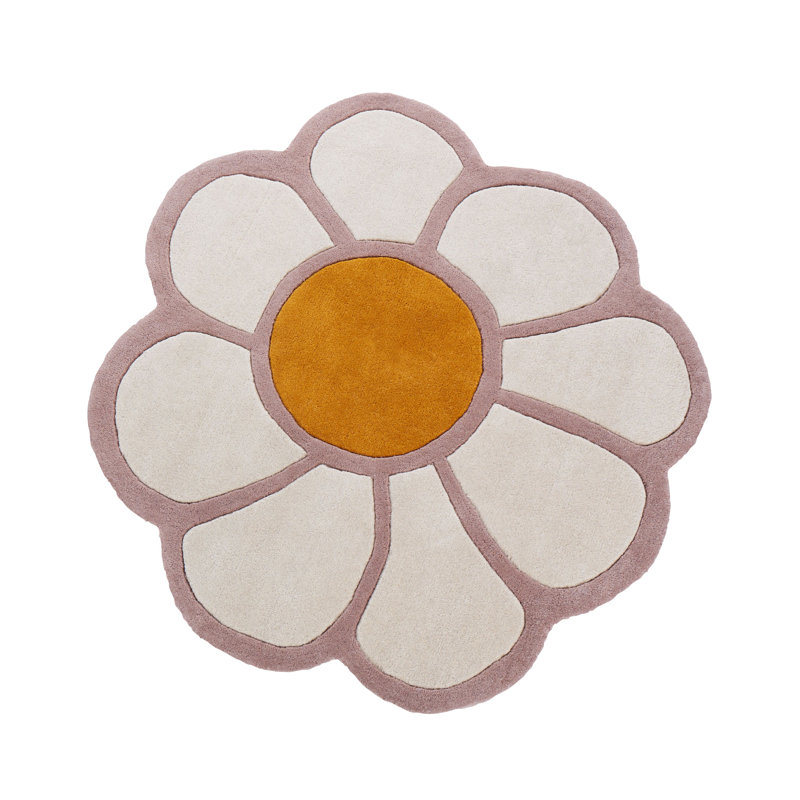 Wilhelm Floral Wool Hand Tufted 120cm X 120cm Area Rug