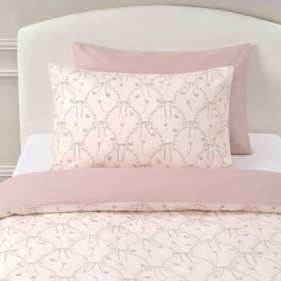 Ensemble de lits simples Bows & Butterfly Kisses, rose