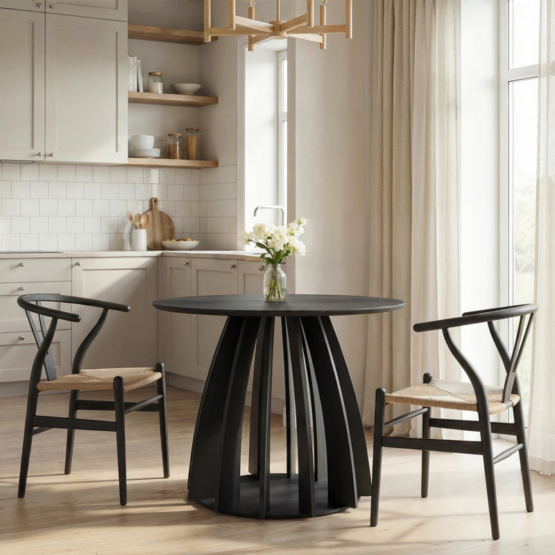 Round Dining Table, Black