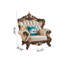 Fauteuil en cuir de vache American