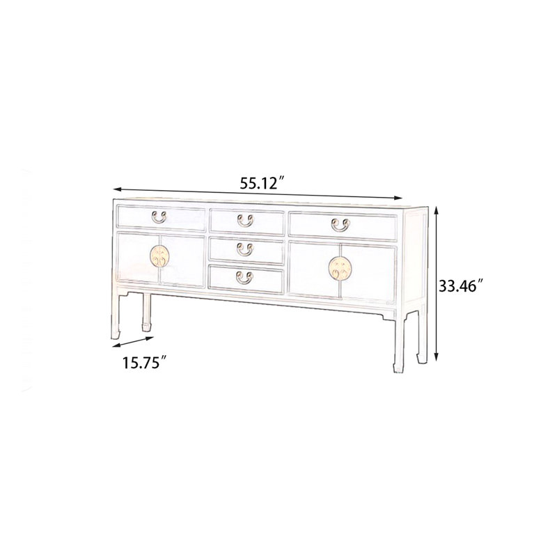 Modern Simple Multi-Functional Console Table, 33.46" H x 55.12" W x 15.75" D