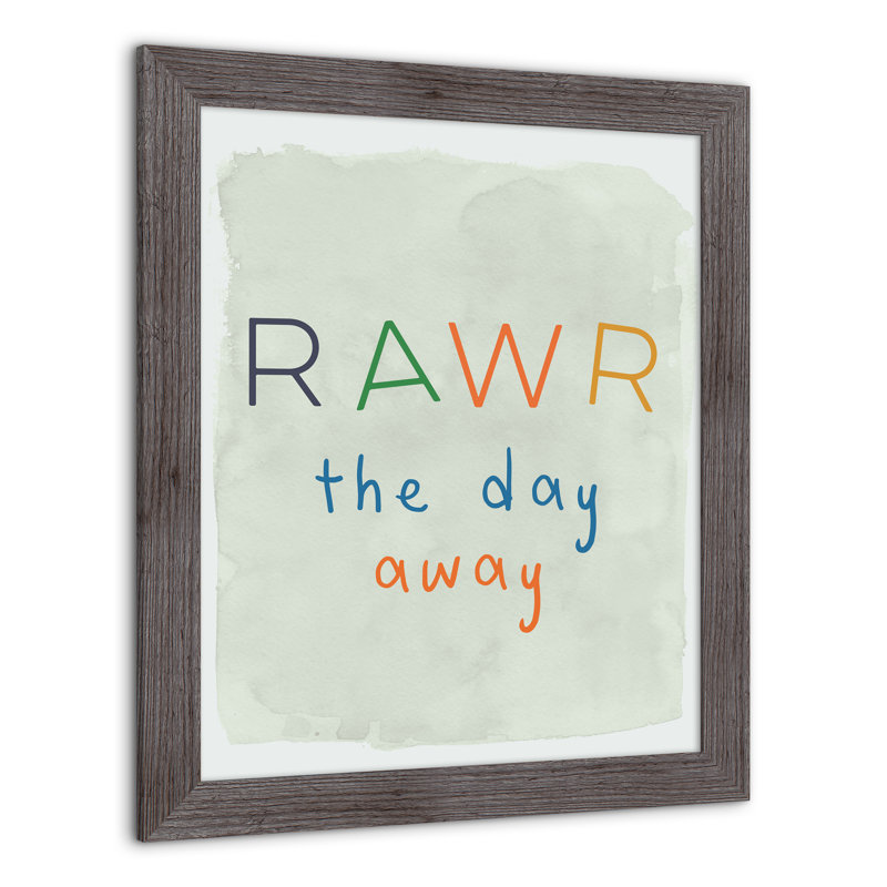 Roar The Day Away, art encadré, H 24 po x l 20 po x P 0,75 po, Cadre gris