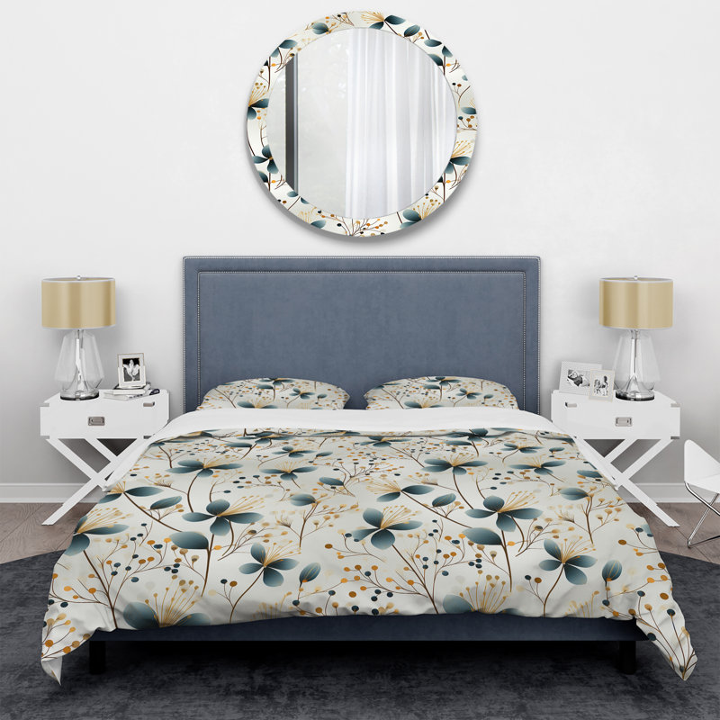 Ensemble de housse de couette Minimalist Botanics I - Plants, Housse de couette pour grand lit et 2 taies décor