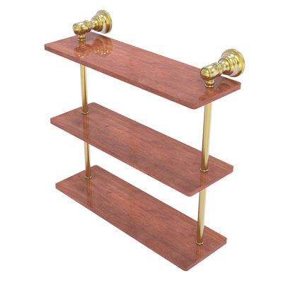 Freyja 3 Piece Solid Wood Tiered Shelf with Towel Bar