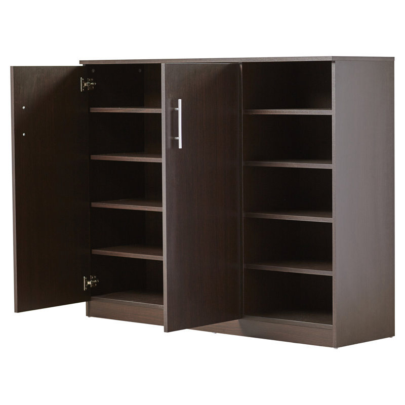 Cabinet de rangement à chaussures pour 15 paires Zachery, Noyer
