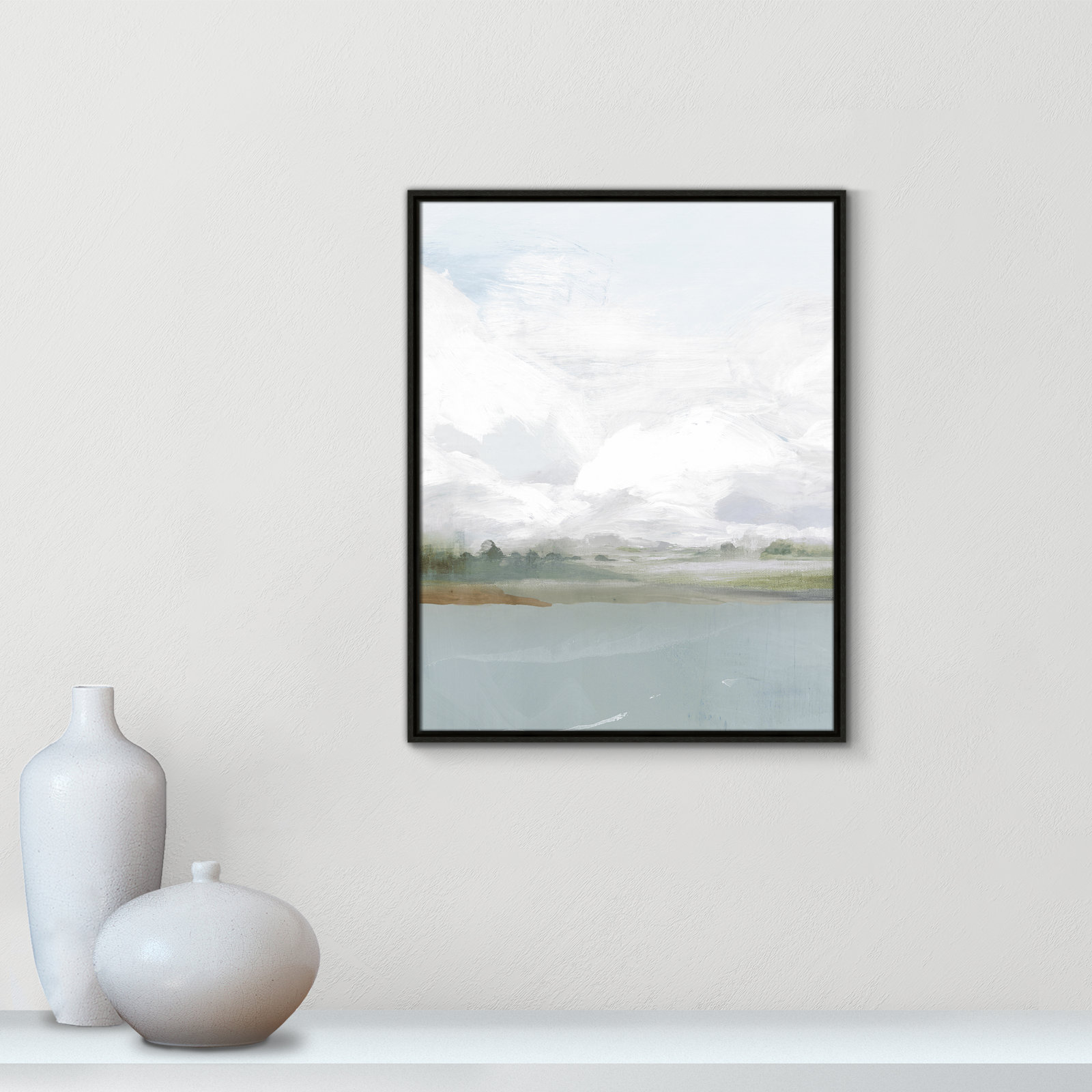 All Shore Painting, 29.5" H x 23.5" W, Black