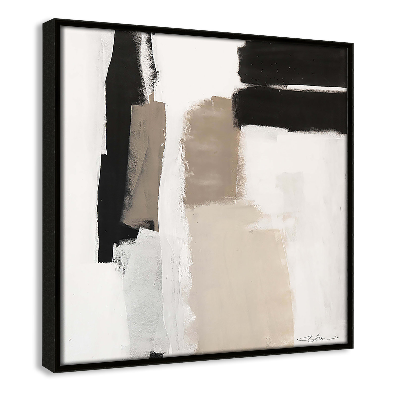 Casa Fine Arts "Earth Scapes II" Print, 13.5" H x 13.5" W x 2" D, Espresso Floater Framed