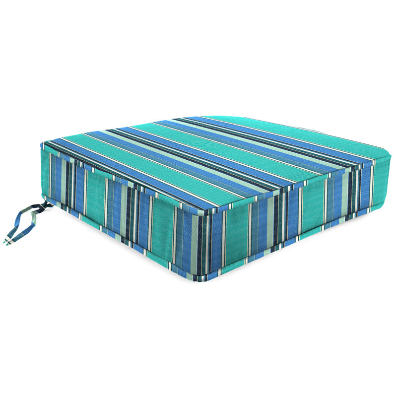 Sunbrella 23" x 22" Outdoor Deep Seat Cushion Set with Ties and Welt, Dolce Oasis