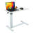Rolling Laptop Table With Wheels,ipad Slot 31.3"x15.7", Height Adjustable From 25.6" To 37"