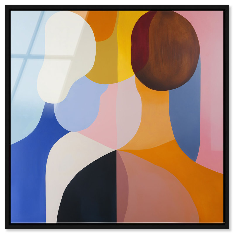 Flow of Forms High-Gloss Frameless Acrylic Glass Wall Art Abstract Print by Oliver Gal, Ready to Hang, 12 x 12, Black Frame