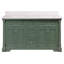 Ensemble de meuble-lavabo double 60 po avec armoire vert sauge et comptoir en marbre-54524155-69261588