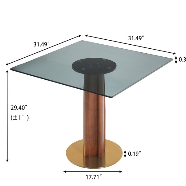 Mercer41 Modern 33.5" Rectangular Sintered Stone Dining Table With ...