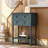 Barbe Narrow Console Table, Slim Sofa Table Sideboards Buffets with Three Storage Drawers and Bottom Shelf-1331804018