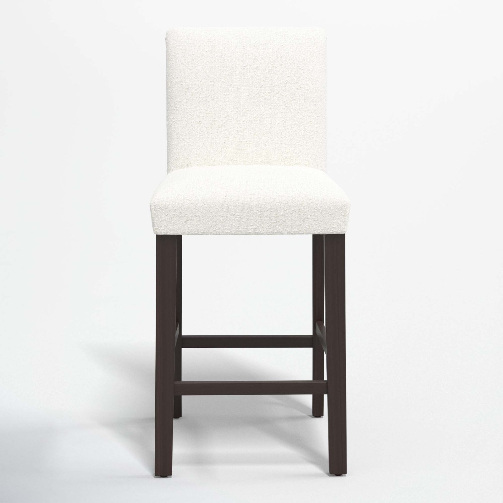 Hadrien Bar and Counter Stool, Counter Stool (26" Seat Height), Classic Snow Boucle, Black Wood