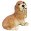 Figurine chiot basset en brun