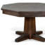 Table de salle à manger Flint avec plateau octogonal réversible de 53 pouces, brun foncé