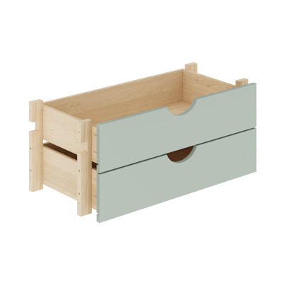 Chirlin 100% Solid Wood Modular Pantry 2-Drawer Storage Kit