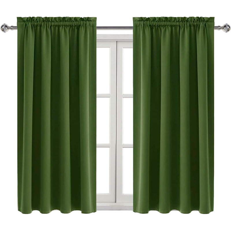 2 Panels Blackout Curtains – Thermal Insulated, Energy Saving & Noise Reducing Bedroom and Living Room Curtains, Set of 2 Rod Pocket Curtain Panels