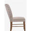 Chaise d'appoint Leventis en lin crème et chêne vieilli (ensemble de 2)