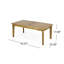 Table basse d'extérieur rectangulaire en bois d'acacia, teck, l 43,25 po x P 23,50 po x H 17,00 po
