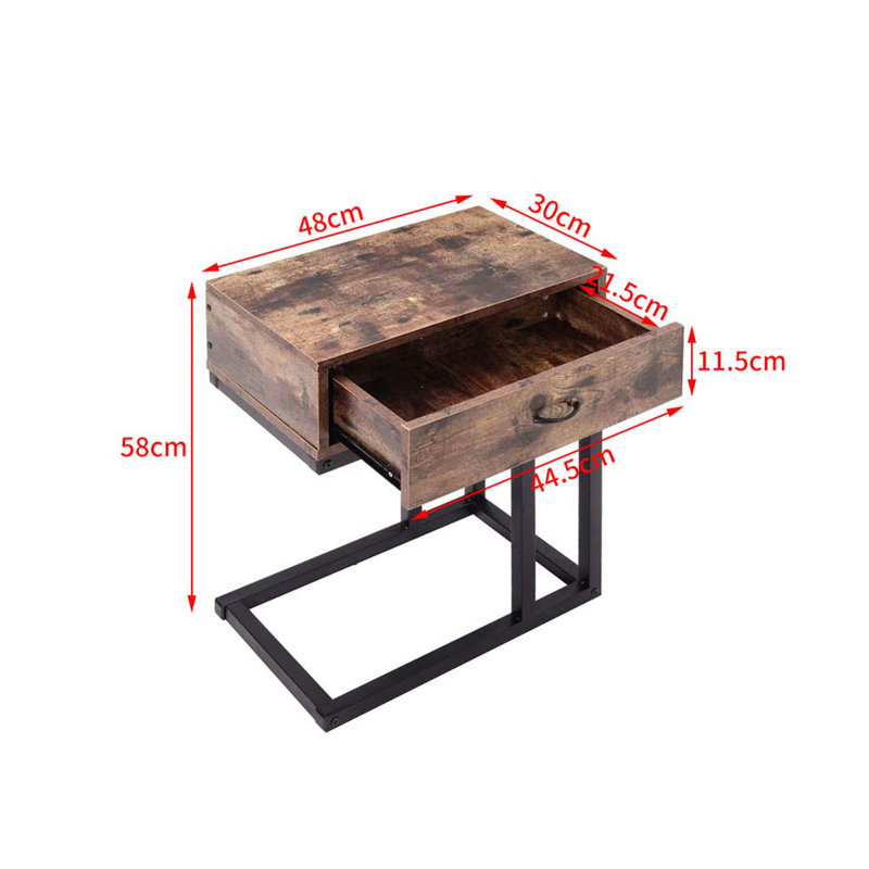 Tanner Side Table with Storage