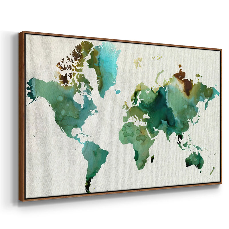 Inky World, reproduction d'art sur toile, H 17 po x l 25 po x P 2 po, Noyer