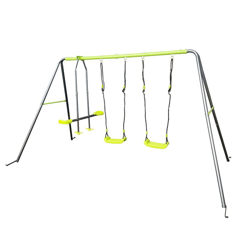 Balançoire Lime pour les enfants de 3 ans et plus: formation en métal d'une capacité de 440 lb