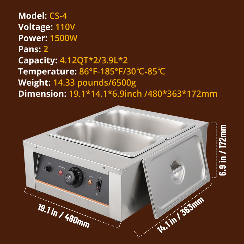 Machine à tremper au chocolat électrique en acier inoxydable pour la cuisson