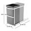 Simplehuman 35L (20/15) Pull Out Recycler Kitchen Bin, Heavy Duty Steel Frame