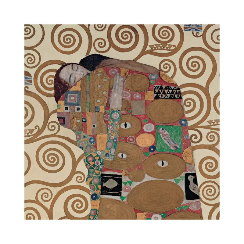 Fulfillment, Square by Gustav Klimt - Wrapped Canvas Print, 93.98 cm H x 93.98 cm W x 1.91 cm D