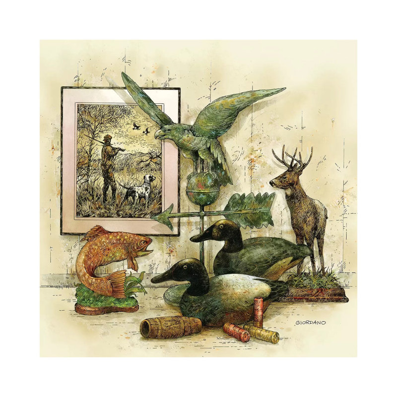 The Sportsman's Bench - Wrapped Canvas Print, 45.72 cm H x 45.72 cm W x 1.91 cm D