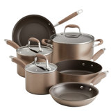 Anolon Advanced Home Hard Anodized Nonstick Cookware Pots and Pans Set, 9 Piece