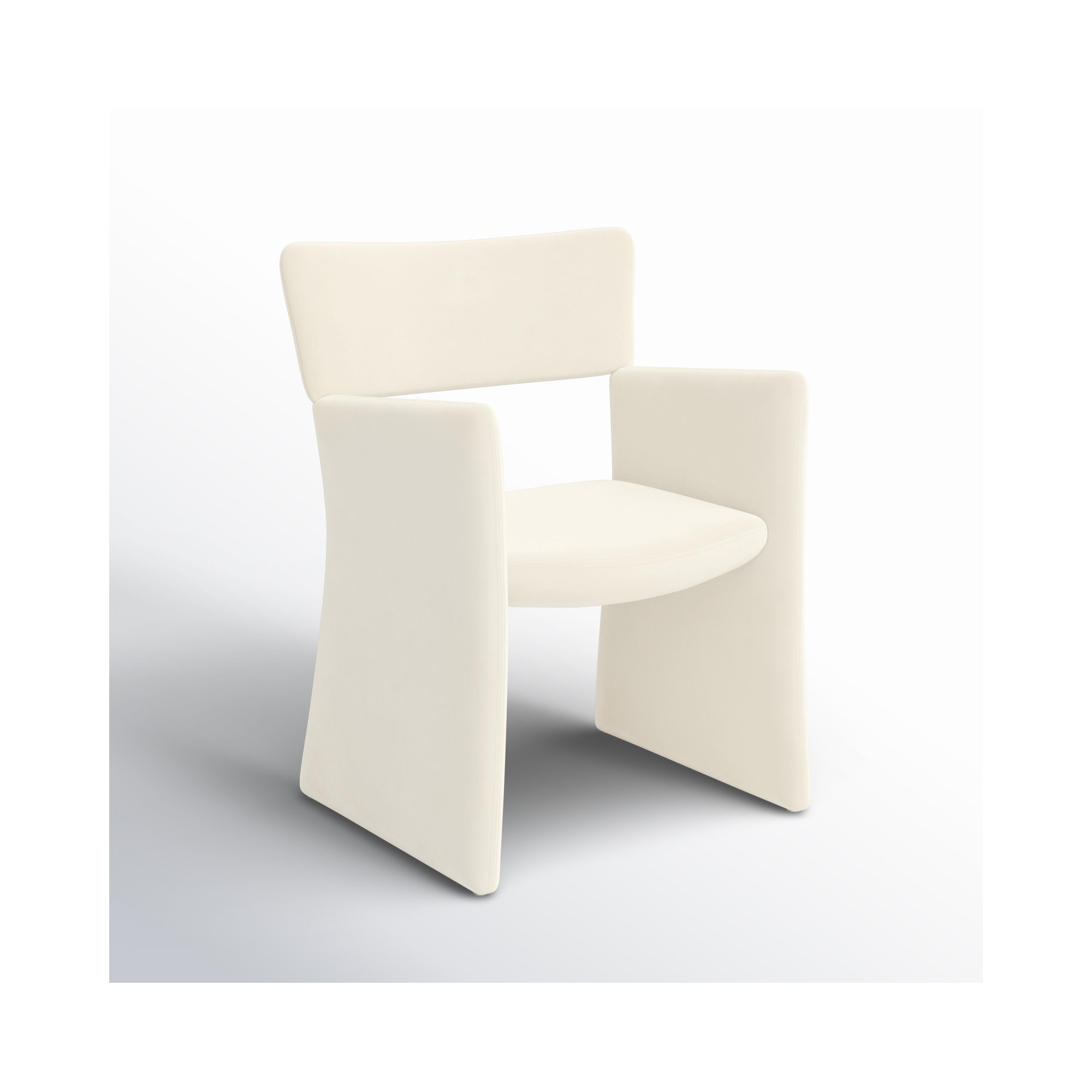 Fauna Velvet Dining Chair, Cream