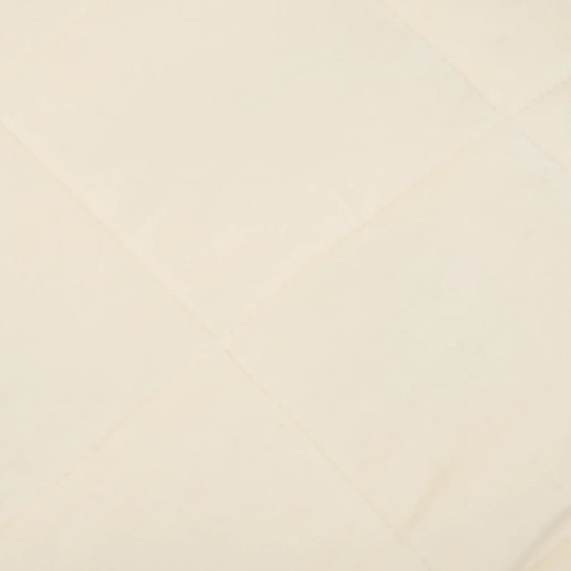 Polyester lesté vidaXL, perles de verre, Crème, L 55,1 po x L 78,7 po