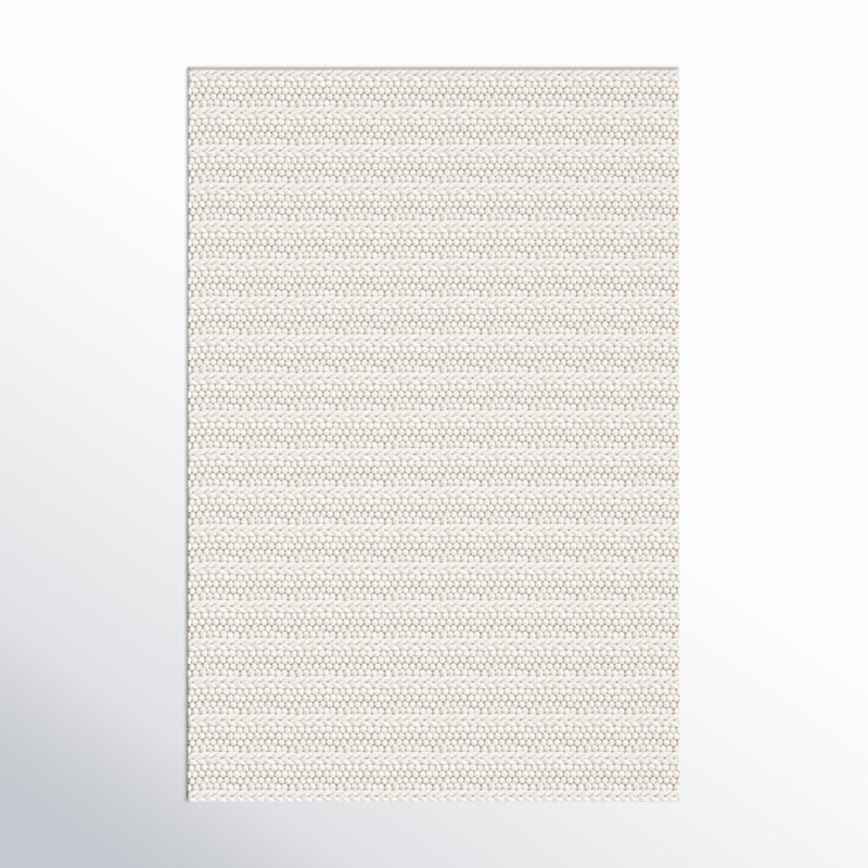 Sestina Handmade Flatweave Ivory Area Rug, Rectangle 8' x 10'