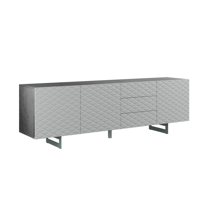 Floro 220cm Sideboard, Concrete/Grey