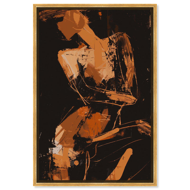 «Graceful Abstraction» par Art Remedy, Encadrement doré, H 31 po x l 21 po
